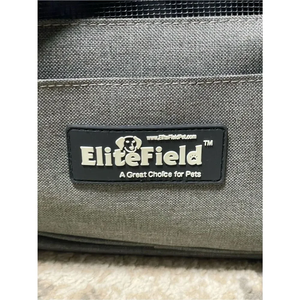 EliteField Gray & Black Soft Fabric Pet Carrier for Cats & Small Dogs